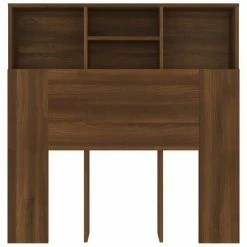 VidaXL Armoire de tête de lit Chêne marron 100x19x103,5 cm -Têtes et pieds de lit Soldes image 4 817245