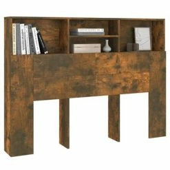 VidaXL Armoire de tête de lit Chêne fumé 140x19x103,5 cm -Têtes et pieds de lit Soldes image 4 817249