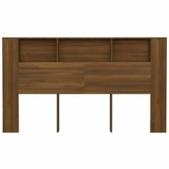 VidaXL Armoire de tête de lit Chêne marron 180x18,5x104,5 cm -Têtes et pieds de lit Soldes image 4 817278