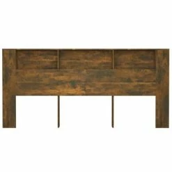 VidaXL Armoire de tête de lit Chêne fumé 220x18,5x104,5 cm -Têtes et pieds de lit Soldes image 4 817282