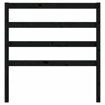 VidaXL Tête de lit Noir 96x4x100 cm Bois massif de pin 6 VidaXL Tête de lit Noir 96x4x100 cm Bois massif de pin – Image 4