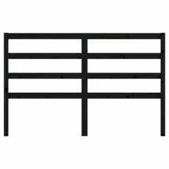 VidaXL Tête de lit Noir 156x4x100 cm Bois massif de pin 11 VidaXL Tête de lit Noir 156x4x100 cm Bois massif de pin -Têtes et pieds de lit Soldes image 4 817649