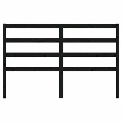 VidaXL Tête de lit Noir 156x4x100 cm Bois massif de pin 6 VidaXL Tête de lit Noir 156x4x100 cm Bois massif de pin – Image 4