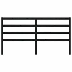 VidaXL Tête de lit Noir 186x4x100 cm Bois massif de pin -Têtes et pieds de lit Soldes image 4 817659