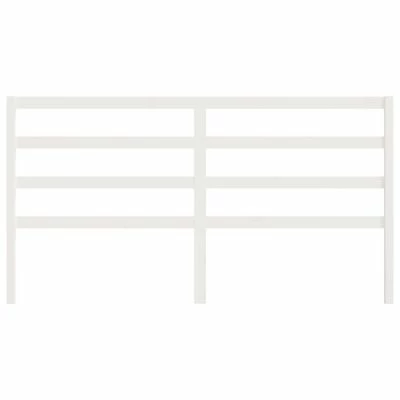 VidaXL Tête de lit Blanc 206x4x100 cm Bois massif de pin 6 VidaXL Tête de lit Blanc 206x4x100 cm Bois massif de pin – Image 4