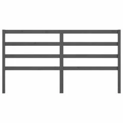 VidaXL Tête de lit Gris 206x4x100 cm Bois massif de pin -Têtes et pieds de lit Soldes image 4 817662