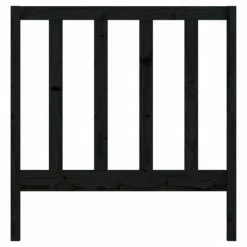 VidaXL Tête de lit Noir 96x4x100 cm Bois massif de pin -Têtes et pieds de lit Soldes image 4 817674