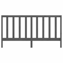 VidaXL Tête de lit Gris 186x4x100 cm Bois massif de pin -Têtes et pieds de lit Soldes image 4 817707