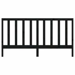 VidaXL Tête de lit Noir 206x4x100 cm Bois massif de pin -Têtes et pieds de lit Soldes image 4 817714