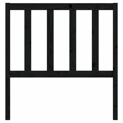 VidaXL Tête de lit Noir 96x4x100 cm Bois massif de pin 6 VidaXL Tête de lit Noir 96x4x100 cm Bois massif de pin – Image 4