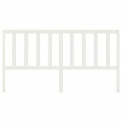 VidaXL Tête de lit Blanc 186x4x100 cm Bois massif de pin -Têtes et pieds de lit Soldes image 4 817756