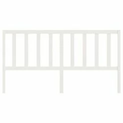 VidaXL Tête de lit Blanc 206x4x100 cm Bois massif de pin -Têtes et pieds de lit Soldes image 4 817761