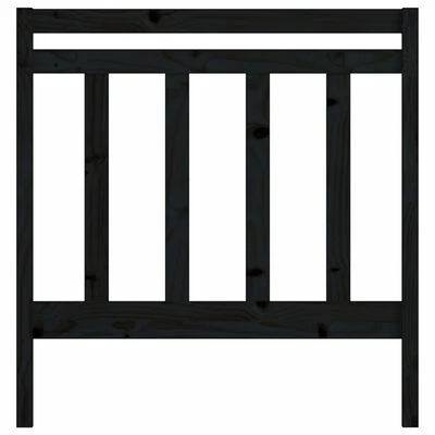 VidaXL Tête de lit Noir 96x4x100 cm Bois massif de pin 6 VidaXL Tête de lit Noir 96x4x100 cm Bois massif de pin – Image 4