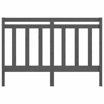 VidaXL Tête de lit Gris 126x4x100 cm Bois massif de pin 6 VidaXL Tête de lit Gris 126x4x100 cm Bois massif de pin – Image 4