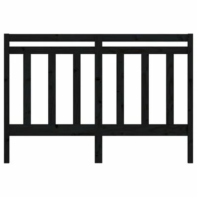 VidaXL Tête de lit Noir 156x4x100 cm Bois massif de pin 6 VidaXL Tête de lit Noir 156x4x100 cm Bois massif de pin – Image 4
