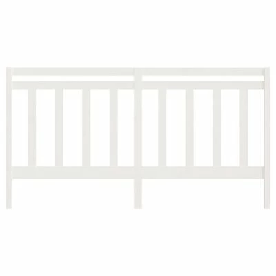 VidaXL Tête de lit Blanc 206x4x100 cm Bois massif de pin 6 VidaXL Tête de lit Blanc 206x4x100 cm Bois massif de pin – Image 4