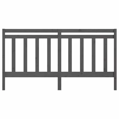 VidaXL Tête de lit Gris 206x4x100 cm Bois massif de pin 6 VidaXL Tête de lit Gris 206x4x100 cm Bois massif de pin – Image 4