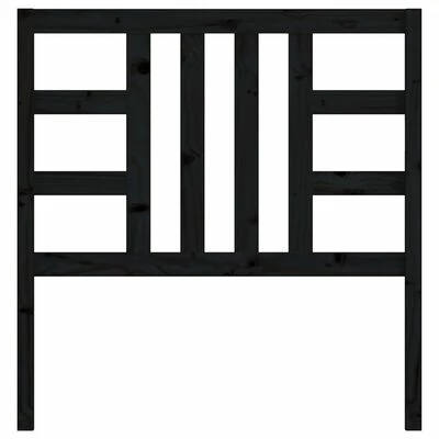 VidaXL Tête de lit Noir 96x4x100 cm Bois massif de pin 6 VidaXL Tête de lit Noir 96x4x100 cm Bois massif de pin – Image 4