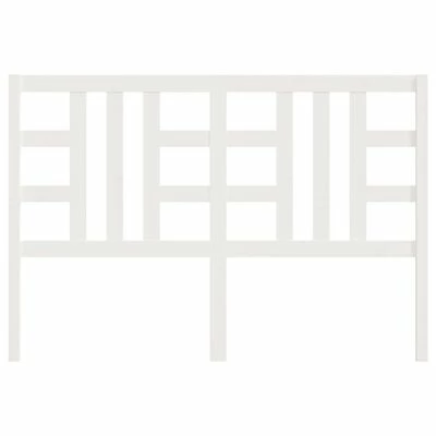 VidaXL Tête de lit Blanc 126x4x100 cm Bois massif de pin 6 VidaXL Tête de lit Blanc 126x4x100 cm Bois massif de pin – Image 4