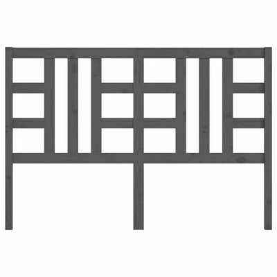 VidaXL Tête de lit Gris 126x4x100 cm Bois massif de pin 6 VidaXL Tête de lit Gris 126x4x100 cm Bois massif de pin – Image 4