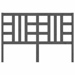 VidaXL Tête de lit Gris 146x4x100 cm Bois massif de pin -Têtes et pieds de lit Soldes image 4 817842