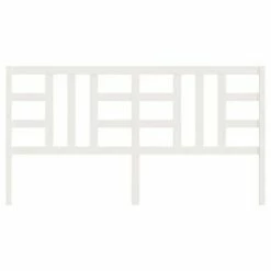 VidaXL Tête de lit Blanc 186x4x100 cm Bois massif de pin -Têtes et pieds de lit Soldes image 4 817856