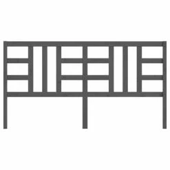 VidaXL Tête de lit Gris 186x4x100 cm Bois massif de pin -Têtes et pieds de lit Soldes image 4 817857