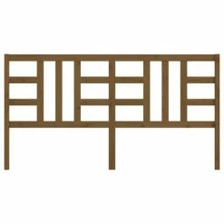 VidaXL Tête de lit Marron miel 186x4x100 cm Bois massif de pin -Têtes et pieds de lit Soldes image 4 817858