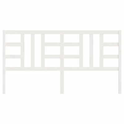 VidaXL Tête de lit Blanc 206x4x100 cm Bois massif de pin 6 VidaXL Tête de lit Blanc 206x4x100 cm Bois massif de pin – Image 4