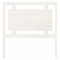 VidaXL Tête de lit Blanc 95,5x4x100 cm Bois massif de pin -Têtes et pieds de lit Soldes image 4 817921