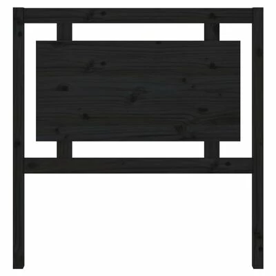 VidaXL Tête de lit Noir 95,5x4x100 cm Bois massif de pin 6 VidaXL Tête de lit Noir 95,5x4x100 cm Bois massif de pin – Image 4