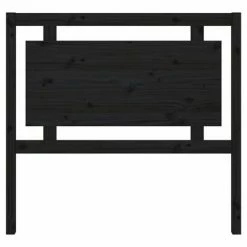 VidaXL Tête de lit Noir 105,5x4x100 cm Bois massif de pin -Têtes et pieds de lit Soldes image 4 817929