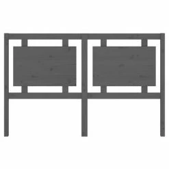 VidaXL Tête de lit Gris 155,5x4x100 cm Bois massif de pin -Têtes et pieds de lit Soldes image 4 817947
