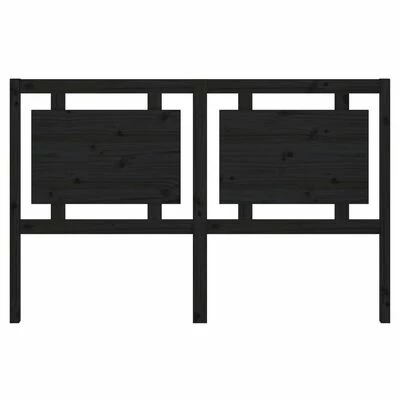 VidaXL Tête de lit Noir 155,5x4x100 cm Bois massif de pin 6 VidaXL Tête de lit Noir 155,5x4x100 cm Bois massif de pin – Image 4