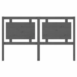 VidaXL Tête de lit Gris 165,5x4x100 cm Bois massif de pin -Têtes et pieds de lit Soldes image 4 817952