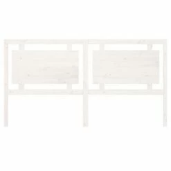 VidaXL Tête de lit Blanc 185,5x4x100 cm Bois massif de pin -Têtes et pieds de lit Soldes image 4 817956
