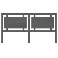 VidaXL Tête de lit Gris 185,5x4x100 cm Bois massif de pin -Têtes et pieds de lit Soldes image 4 817957