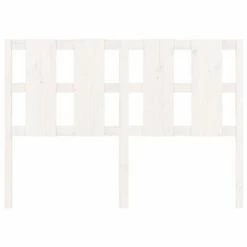 VidaXL Tête de lit Blanc 140,5x4x100 cm Bois massif de pin -Têtes et pieds de lit Soldes image 4 817986