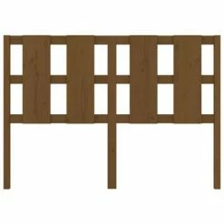 VidaXL Tête de lit Marron miel 140,5x4x100 cm Bois massif de pin -Têtes et pieds de lit Soldes image 4 817988
