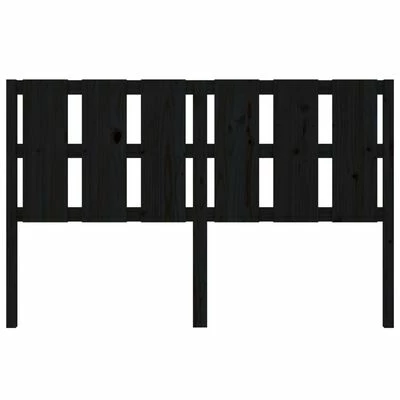 VidaXL Tête de lit Noir 155,5x4x100 cm Bois massif de pin 6 VidaXL Tête de lit Noir 155,5x4x100 cm Bois massif de pin – Image 4