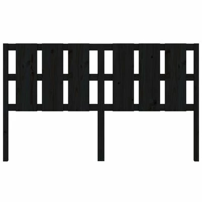 VidaXL Tête de lit Noir 165,5x4x100 cm Bois massif de pin 6 VidaXL Tête de lit Noir 165,5x4x100 cm Bois massif de pin – Image 4