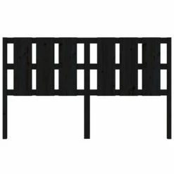 VidaXL Tête de lit Noir 185,5x4x100 cm Bois massif de pin -Têtes et pieds de lit Soldes image 4 818009