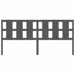 VidaXL Tête de lit Gris 205,5x4x100 cm Bois massif de pin -Têtes et pieds de lit Soldes image 4 818012