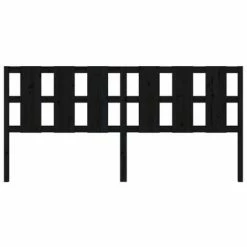 VidaXL Tête de lit Noir 205,5x4x100 cm Bois massif de pin 11 VidaXL Tête de lit Noir 205,5x4x100 cm Bois massif de pin -Têtes et pieds de lit Soldes image 4 818014