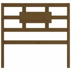 VidaXL Tête de lit Marron miel 80,5x4x100 cm Bois massif de pin -Têtes et pieds de lit Soldes image 4 818018