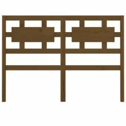 VidaXL Tête de lit Marron miel 145,5x4x100 cm Bois massif de pin -Têtes et pieds de lit Soldes image 4 818043