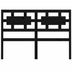 VidaXL Tête de lit Noir 165,5x4x100 cm Bois massif de pin -Têtes et pieds de lit Soldes image 4 818054