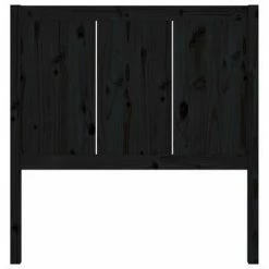 VidaXL Tête de lit Noir 80,5x4x100 cm Bois massif de pin -Têtes et pieds de lit Soldes image 4 818069
