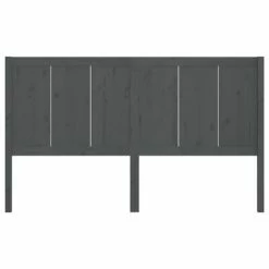 VidaXL Tête de lit Gris 145,5x4x100 cm Bois massif de pin -Têtes et pieds de lit Soldes image 4 818092