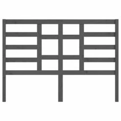 VidaXL Tête de lit Gris 126x4x104 cm Bois massif de pin -Têtes et pieds de lit Soldes image 4 818132